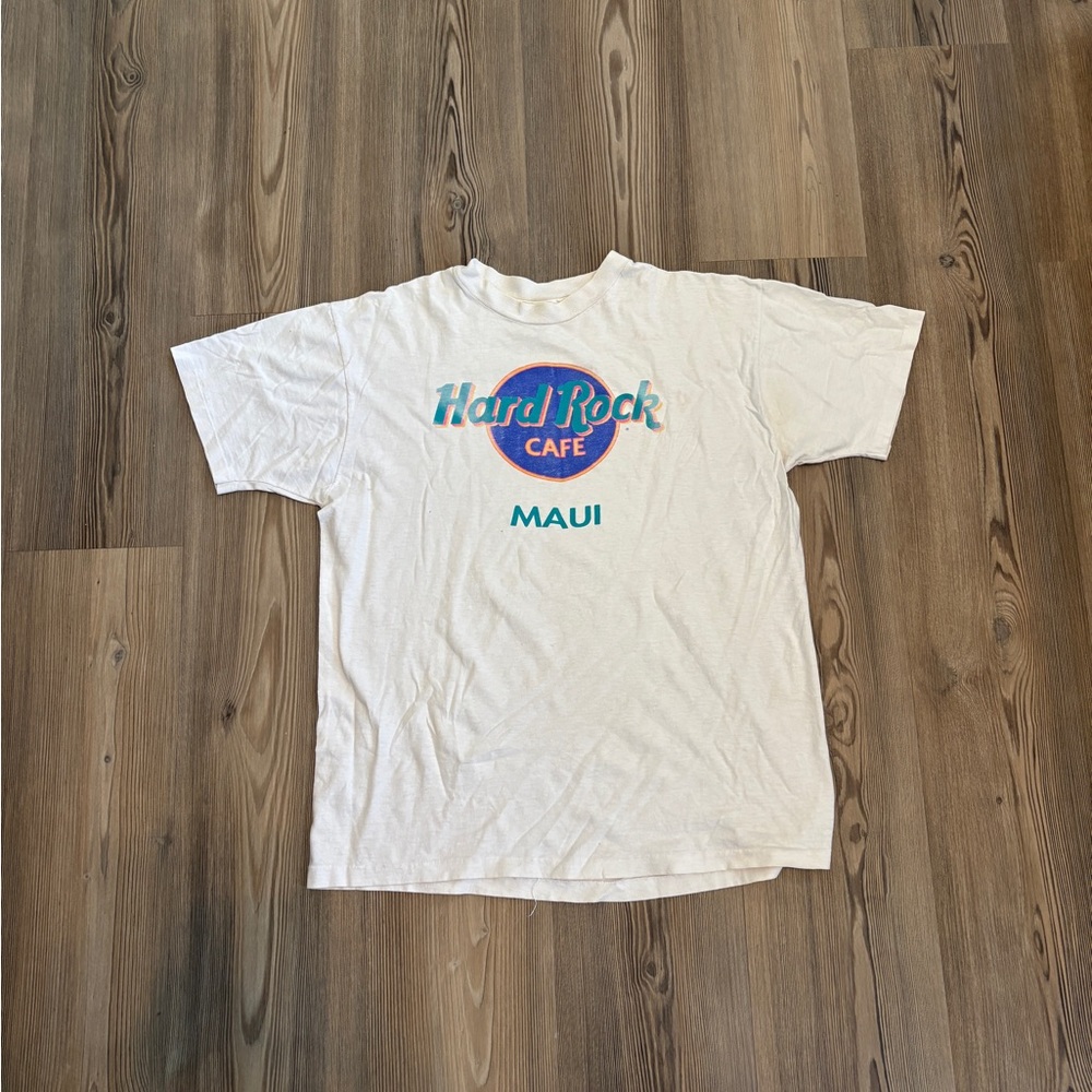 Vintage Hard Rock Cafe Maui Cream Tee
